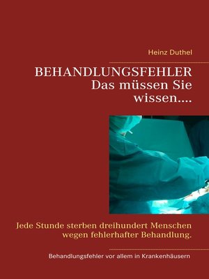 cover image of BEHANDLUNGSFEHLER